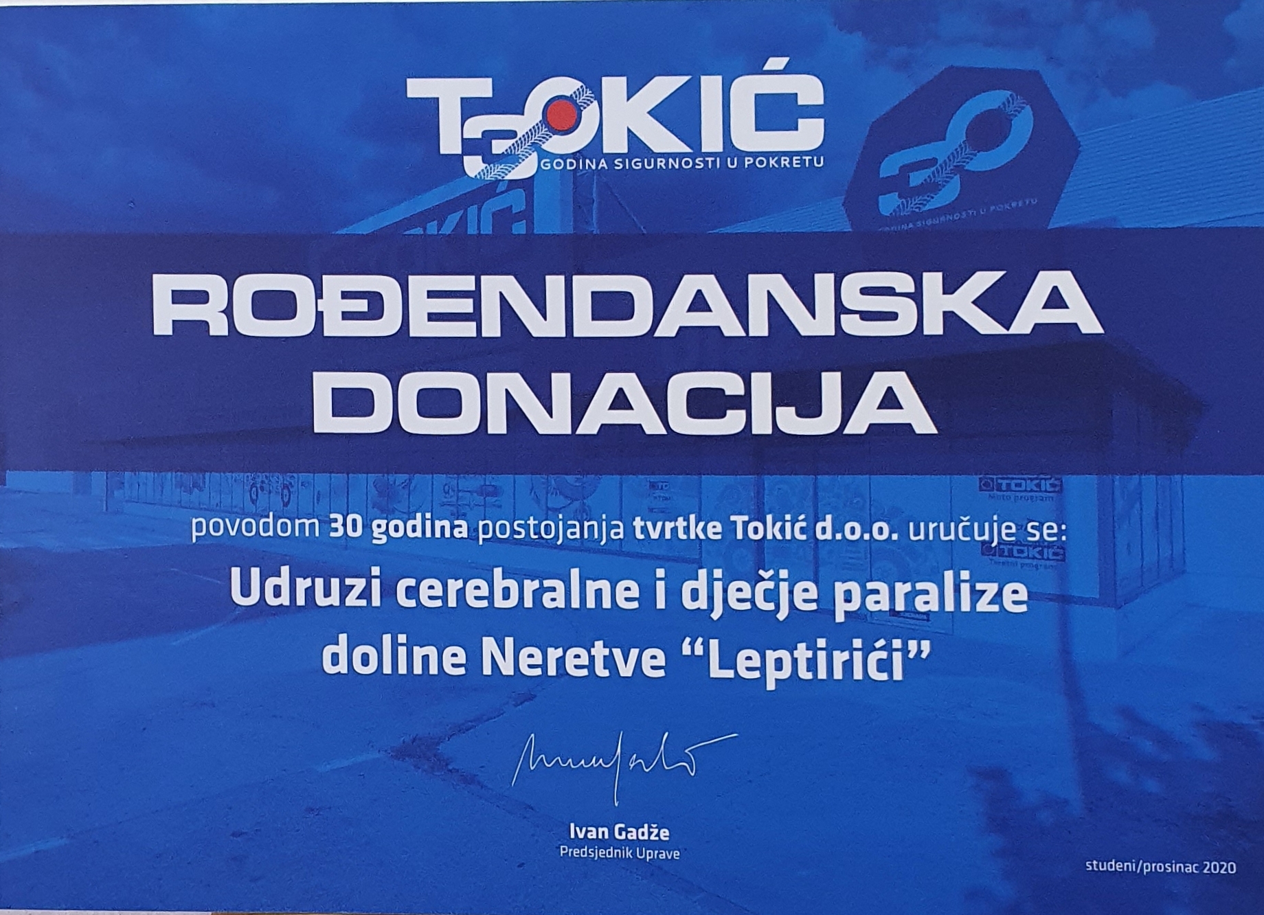 Tokić d.o.o. donira